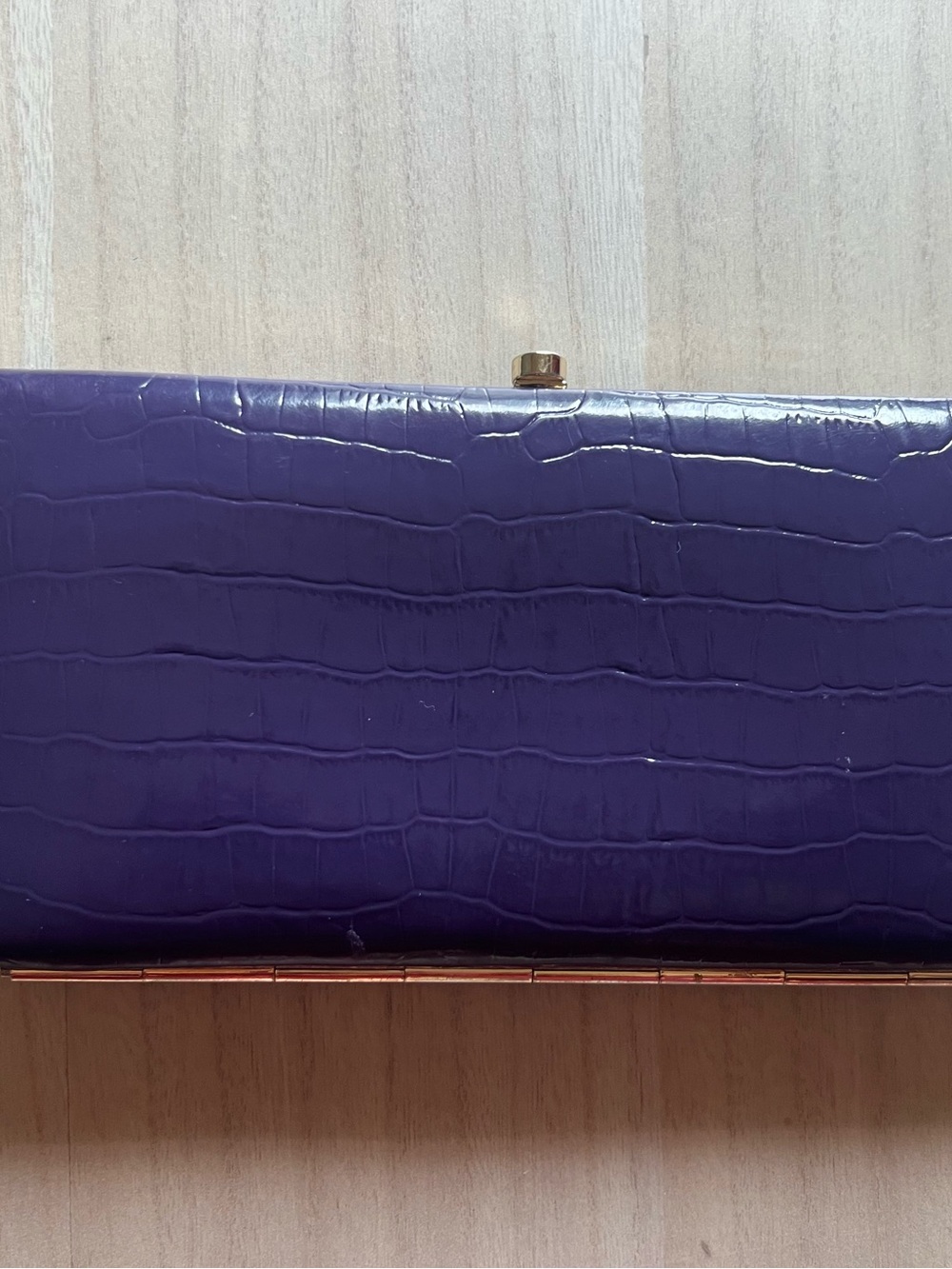 Perkins Purple Eel -Embossed Clutch Wallet